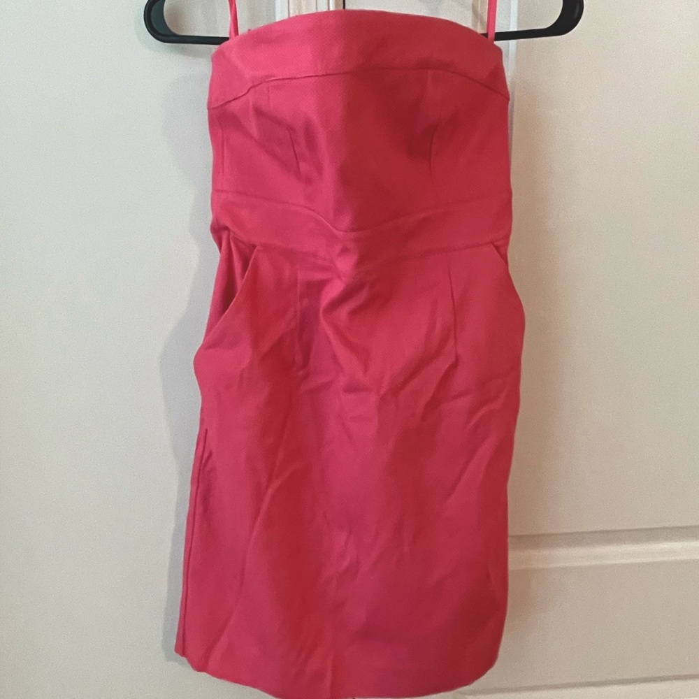 New York & Company Pink Strapless Dress Size: 2